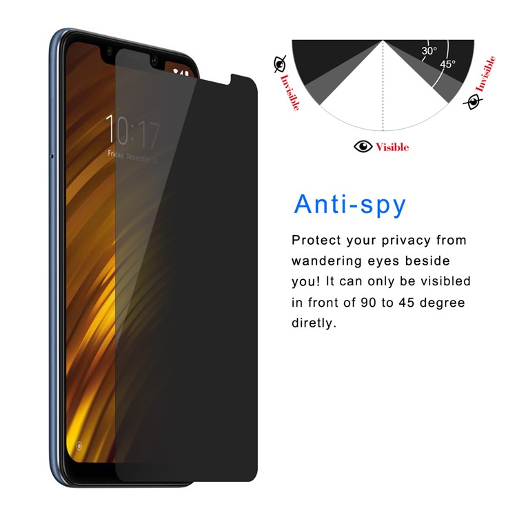 HAT PRINCE 0.26mm 9H 2.5D Anti-spy Tempered Glass Screen Guard Film for Xiaomi Pocophone F1 / Poco F1 (India)-3
