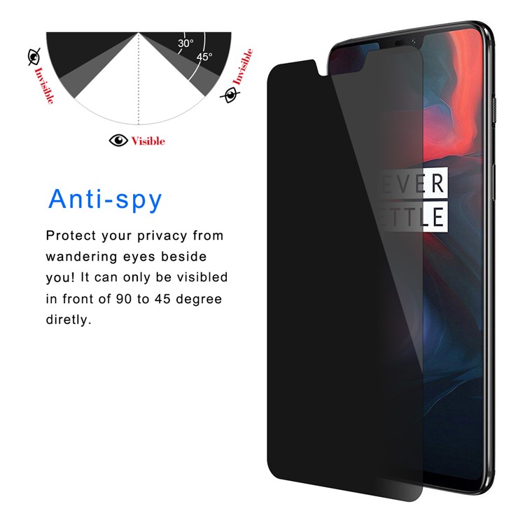 HAT PRINCE 0.26mm 9H 2.5D Anti-spy Tempered Glass Screen Guard Film for OnePlus 6-3