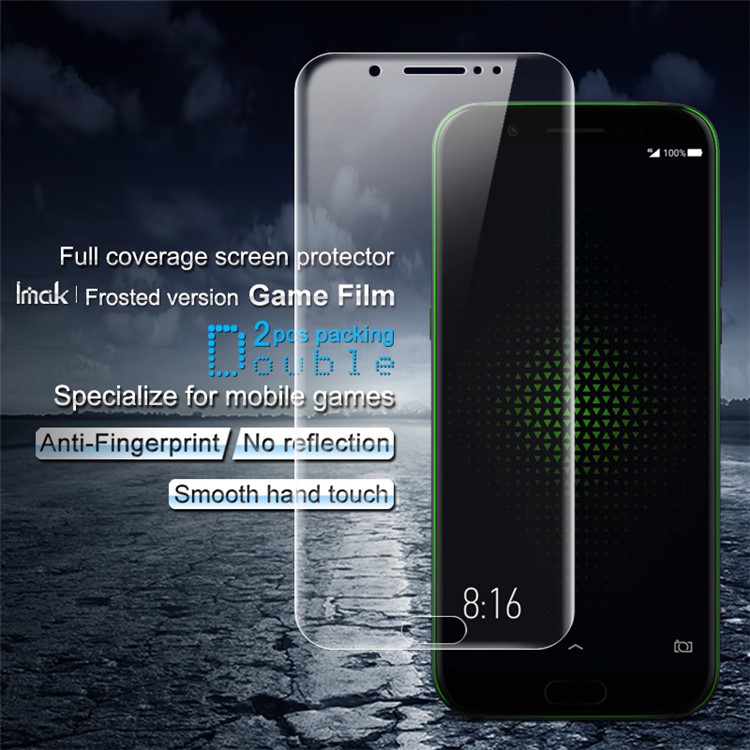 2PCS IMAK Frosted Hydrogel Game Film Full Covering Anti-scratch Screen Protector Film for Xiaomi Black Shark-3