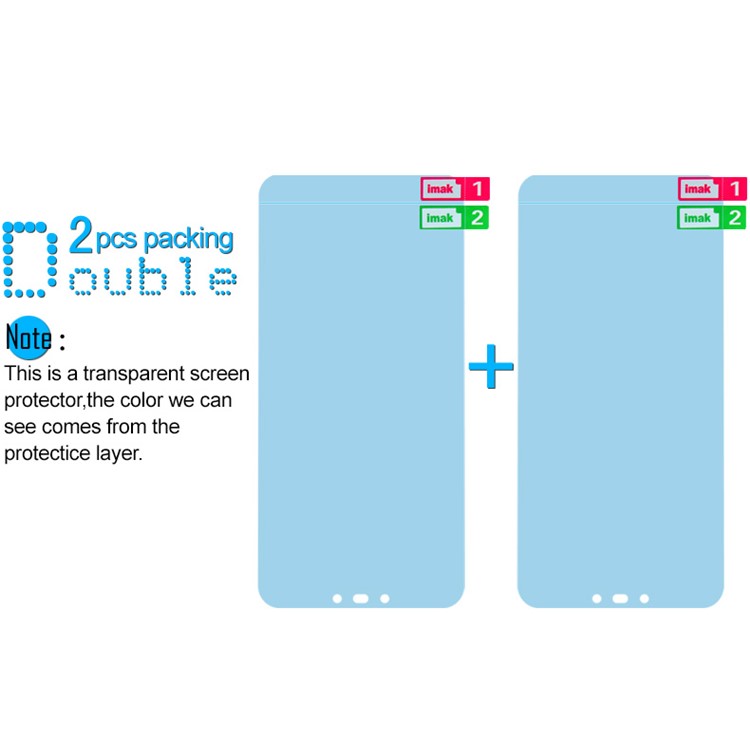2PCS IMAK Frosted Hydrogel Game Film Full Covering Anti-scratch Screen Protector Film for Huawei Mate 20 Lite / Maimang 7-9