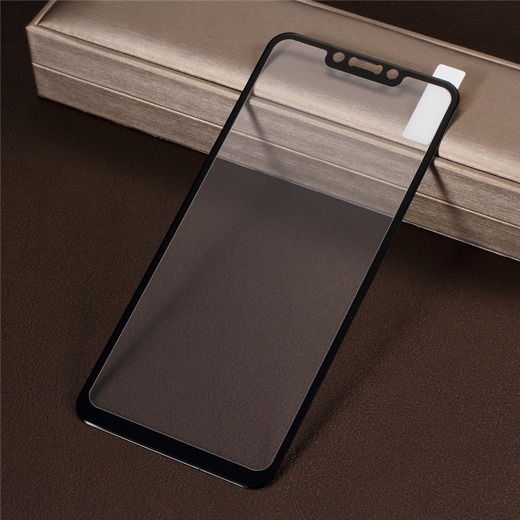 Em Tamanho Grande De Fibra De Carbono Macio TPU Bordas Protetor De Tela De Vidro Temperado Para Huawei Nova 3i / P Inteligente + - Preto-1