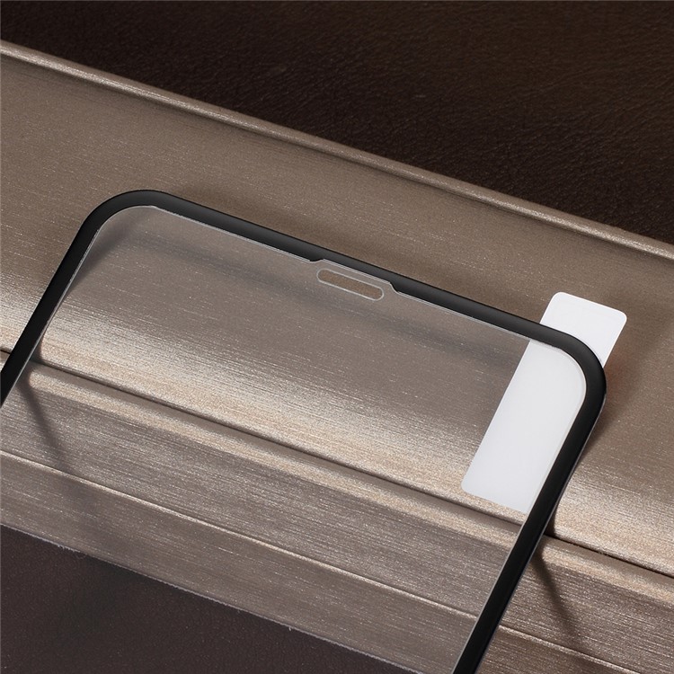 For iPhone XS Max 6.5 inch TPU Soft Edges Carbon Fiber Anti-explosion Tempered Glass Full Size Screen Protector - Black-4