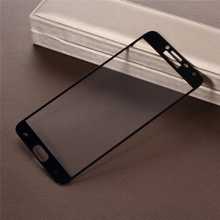 Impressão De Seda Cobertura Completa Protetor De Tela De Vidro Temperado Para Samsung Galaxy J4 (2018) - Preto-2