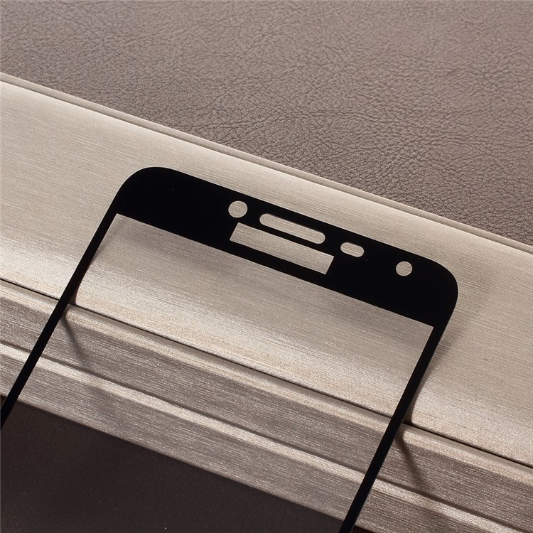 Impressão De Seda Cobertura Completa Protetor De Tela De Vidro Temperado Para Samsung Galaxy J4 (2018) - Preto-3
