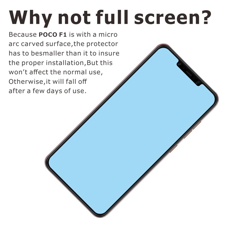 2Pcs/Set ITIETIE 2.5D 9H Tempered Glass Screen Protector Film for Xiaomi Pocophone F1 / Poco F1 (India)-5