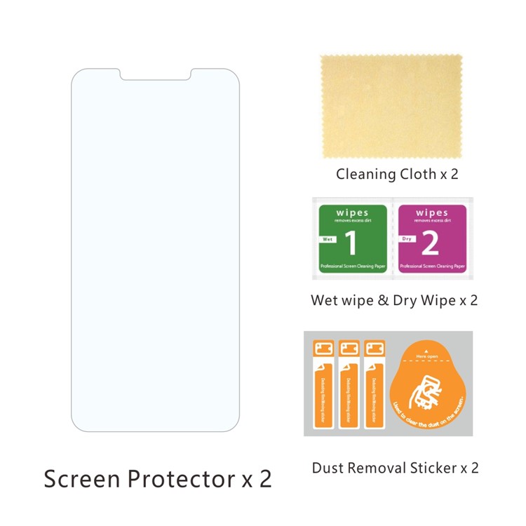 2Pcs/Set ITIETIE 2.5D 9H Tempered Glass Screen Protector Film for Xiaomi Pocophone F1 / Poco F1 (India)-6