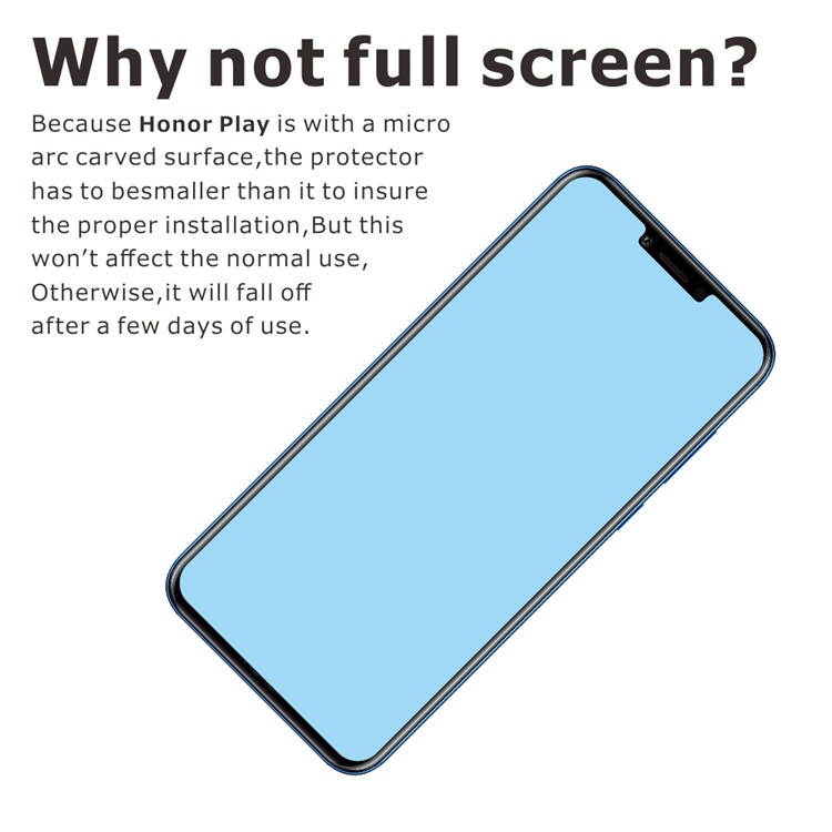 2Pcs/Set ITIETIE for Huawei Honor Play 2.5D 9H Tempered Glass Screen Protective Guard Film-6