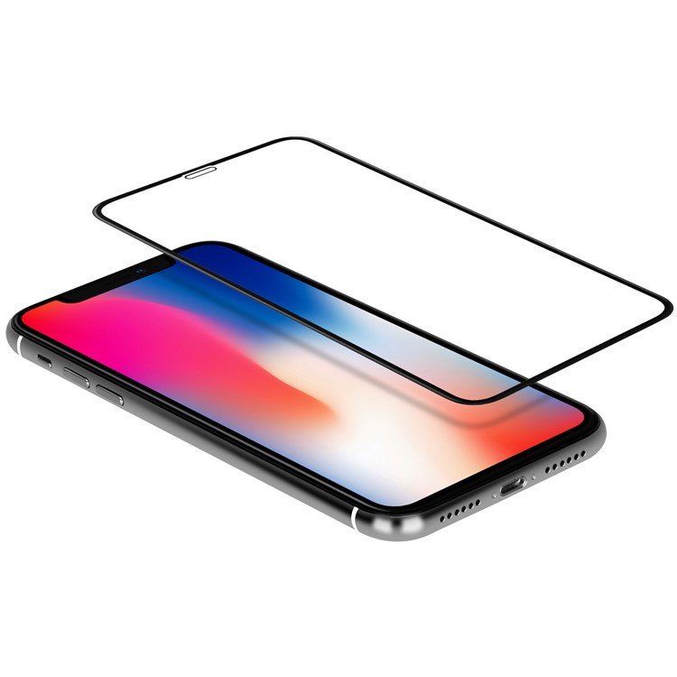 MOMAX for iPhone XR 6.1 inch 0.3mm 3D Full Cover Tempered Glass Screen Guard Film Anti-explosion - Black-2