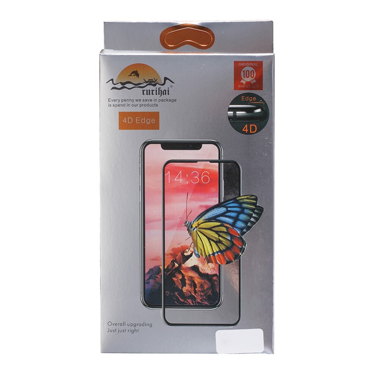 RURIHAI Tempered Glass Protector for iPhone XR 6.1 inch PC Crack-resistant Edges Full Cover Screen Protector-6