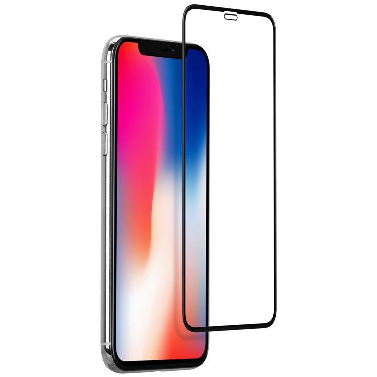 MOMAX 0.3mm 3D Anti-explosion Tempered Glass Full Screen Protector for iPhone XR 6.1 inch - Black-3