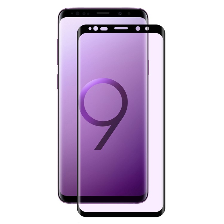HAT PRINCE Full Cover 0.26mm 9H 3D Curved Hot Bending Anti-blue-ray Tempered Glass Screen Protector for Samsung Galaxy S9 G960-2