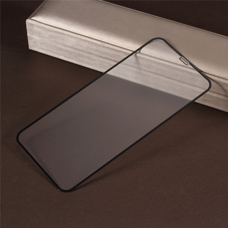 Matte Tempered Glass Screen Protector Film for iPhone XS Max 6.5 inch / Full Coverage / Silk Printing - Black-3