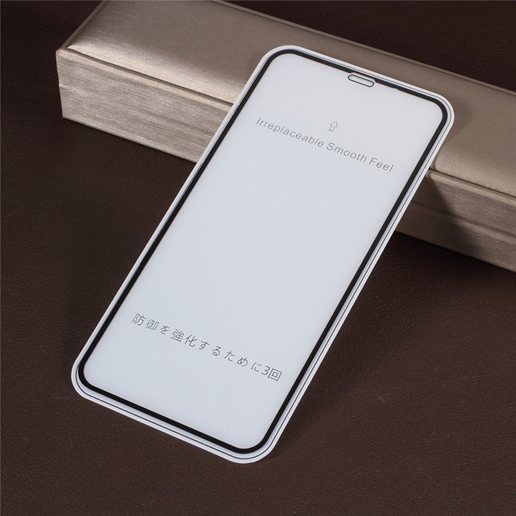 Matte Tempered Glass Screen Protector Film for iPhone XS Max 6.5 inch / Full Coverage / Silk Printing - Black-6