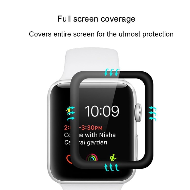 3D 9H Scratch-proof Tempered Glass Full Screen Protector for Apple Watch Series 4 40mm-5