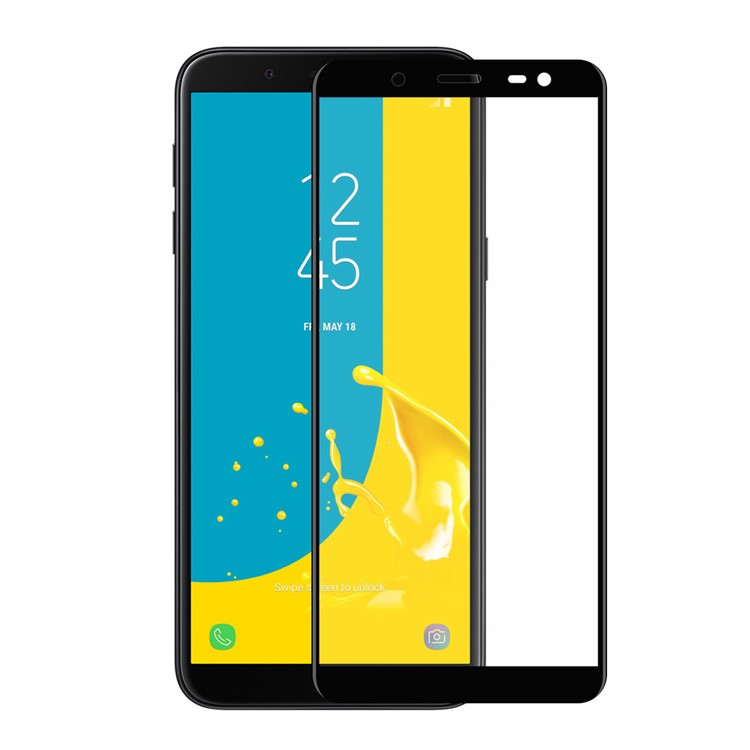 HAT PRINCE for Samsung Galaxy J6 (2018) 0.26mm 9H 6D Curved Full Size Tempered Glass Screen Protector - Black-1