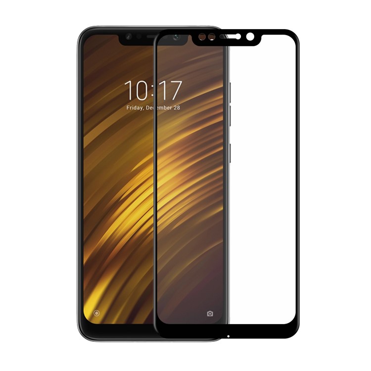HAT PRINCE for Xiaomi Pocophone F1 / Poco F1 in India 0.26mm 9H 6D Curved Full Size Tempered Glass Screen Protector - Black-1