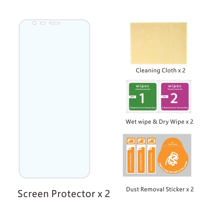 2Pcs/Set ITIETIE 2.5D 9H Tempered Glass Screen Protector for Samsung Galaxy J4+ / J6+-8