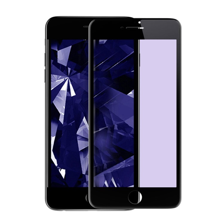 KINGXBAR 2.5D Silk Print Anti-blue-ray Full Covering Tempered Glass Screen Protection Film for iPhone 8 / 7 4.7 inch - Black-1