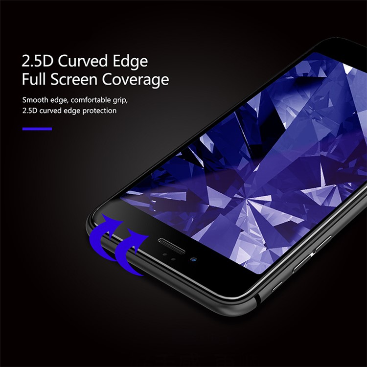 KINGXBAR 2.5D Silk Print Anti-blue-ray Full Covering Tempered Glass Screen Protection Film for iPhone 8 / 7 4.7 inch - Black-2