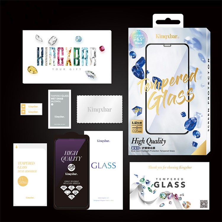 KINGXBAR 2.5D Silk Print Anti-blue-ray Full Covering Tempered Glass Screen Protection Film for iPhone 8 / 7 4.7 inch - Black-4