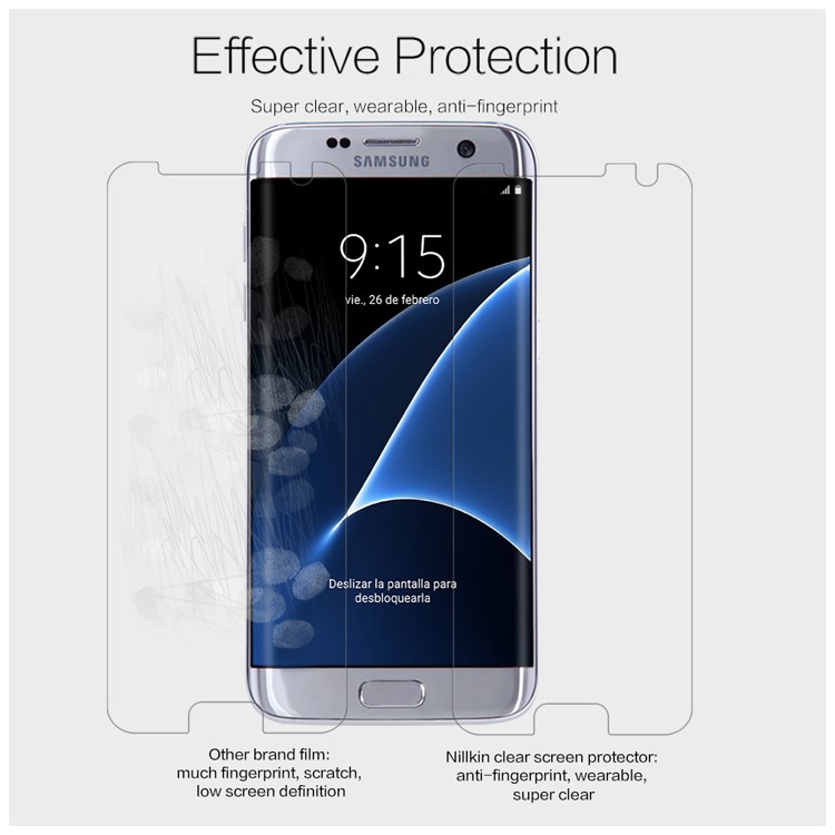 NILLKIN Anti-fingerprint Clear Screen Film for Samsung Galaxy S7 edge G935-2