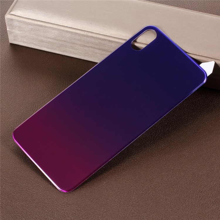 RURIHAI [Gradient Color] Soft PET [3D Curved] Back Cover Protector for iPhone XS Max 6.5 inch - Purple-4