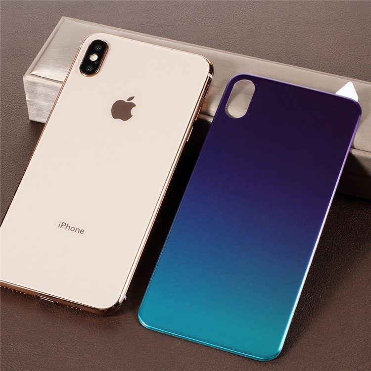 

RURIHAI [Gradient Color] Soft PET [3D Curved] Back Cover Protective Film for iPhone XS Max 6.5 inch - Blue, iPhone XS Max