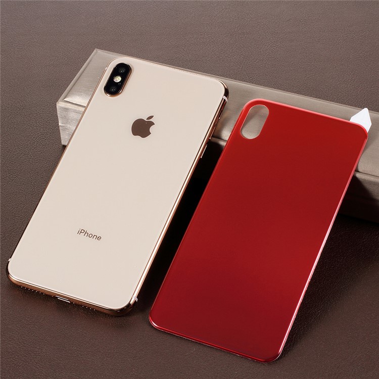 

RURIHAI for iPhone XS Max 6.5 inch Soft PET Back Cover Guard Film [Gradient Color] [3D Curved] - Red, iPhone XS Max