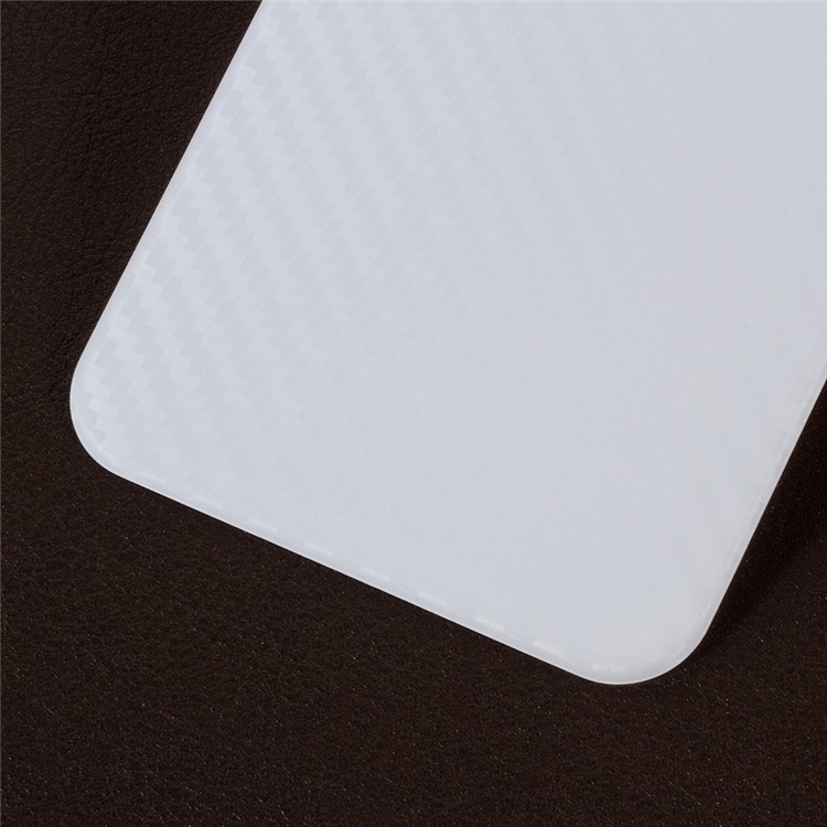 RURIHAI 3D Curved Carbon Fiber TPE Protection Film Back Cover for iPhone XR 6.1 inch - White-5