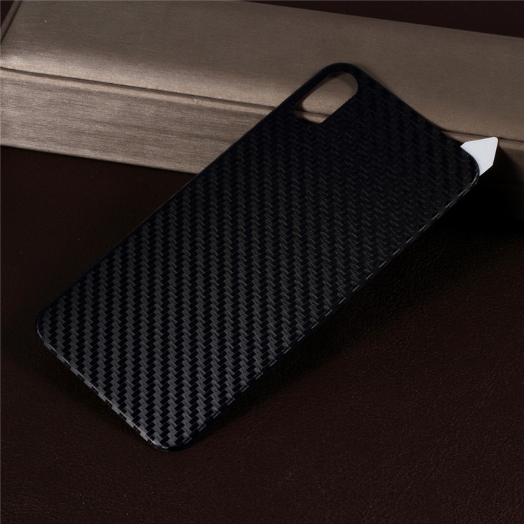 RURIHAI 3D Carbon Fiber TPE Full Back Covering Protector Film for iPhone XS / X 5.8 inch - Black-4