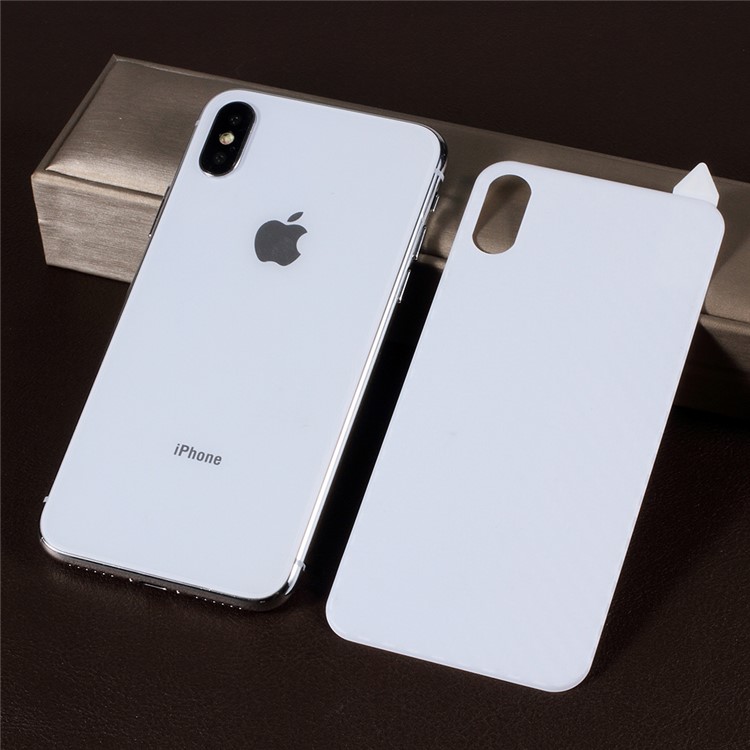 RURIHAI 3D Gebogene Kohlefaser TPE Schützende Rückseitenfolie Für Iphone XS / X 5,8 Zoll - Weiß-1