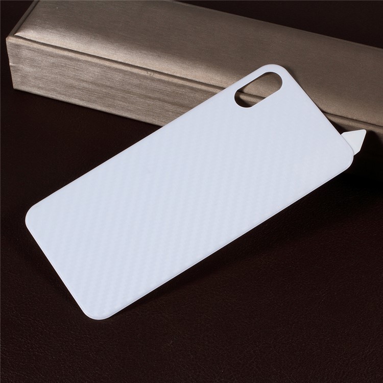 RURIHAI 3D Gebogene Kohlefaser TPE Schützende Rückseitenfolie Für Iphone XS / X 5,8 Zoll - Weiß-3