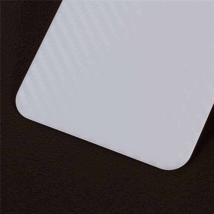 RURIHAI 3D Curved Carbon Fiber TPE Back Protector Film for iPhone XS Max 6.5 inch - White-5