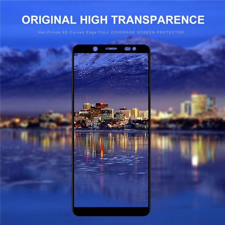 HAT PRINCE for Samsung Galaxy A6 (2018) 0.26mm 9H Anti-dust 6D Curved Full Size Tempered Glass Screen Protector Film-4