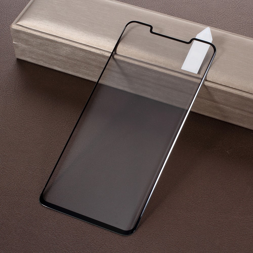 RURIHAI 3D Curved HD Clear Tempered Glass Protector Anti-fingerprint for Huawei Mate 20 Pro - Black-1