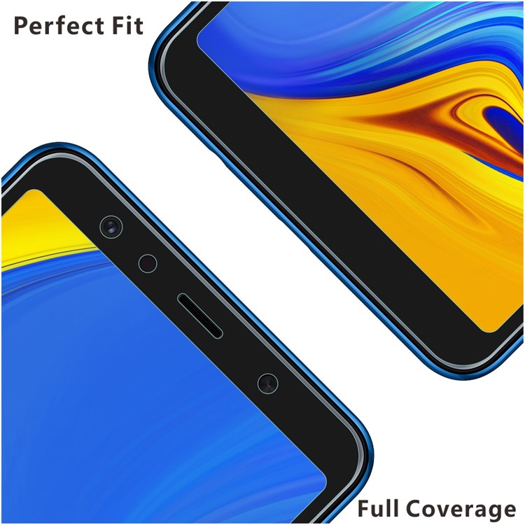 2 Pçs / Set ITIETIE Silk Printing 2.5D 9 H Filme De Vidro Temperado Para Samsung Galaxy A7 (2018) Anti-explosão Cobertura Completa Protetor De Tela - Preto-3
