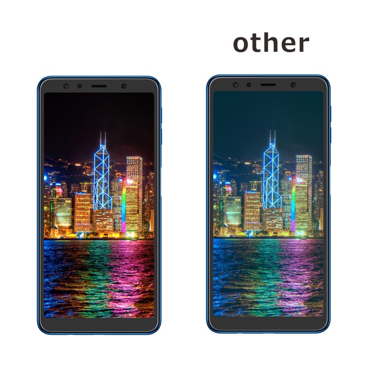 2 Pçs / Set ITIETIE Silk Printing 2.5D 9 H Filme De Vidro Temperado Para Samsung Galaxy A7 (2018) Anti-explosão Cobertura Completa Protetor De Tela - Preto-7