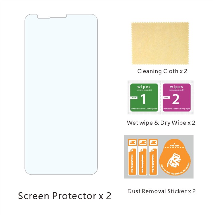 2Pcs/Set ITIETIE 2.5D 9H Tempered Glass Screen Protector for Samsung Galaxy A7 (2018) - Black-7