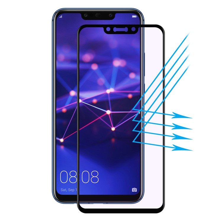 HAT PRINCE for Huawei Mate 20 Lite 0.2mm 9H 3D Curved Carbon Fiber Edge Anti-blue-ray Tempered Glass Full Screen Guard Film-1