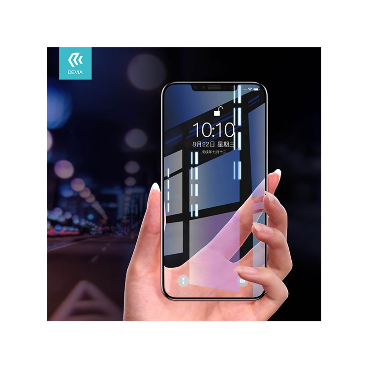 DEVIA 3D Curved Full Coverage Tempered Glass Screen Protector for iPhone XR 6.1 inch - Black-1