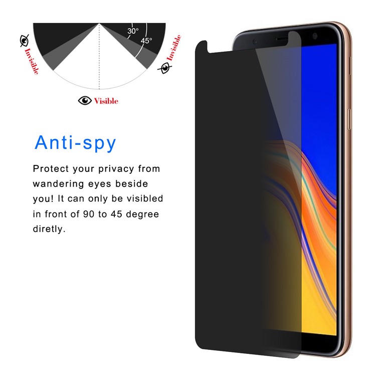 HAT PRINCE Para Samsung Galaxy J4 + / J6 + 2.5D Filme De Tela De Vidro Temperado Anti-peep 0.26mm-3