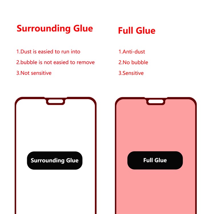 HAT PRINCE Full Glue Full Size 0.26mm 9H 2.5D Arc Edge Tempered Glass Screen Protector for Huawei Y9 (2019) / Enjoy 9 Plus (China) - Black-8