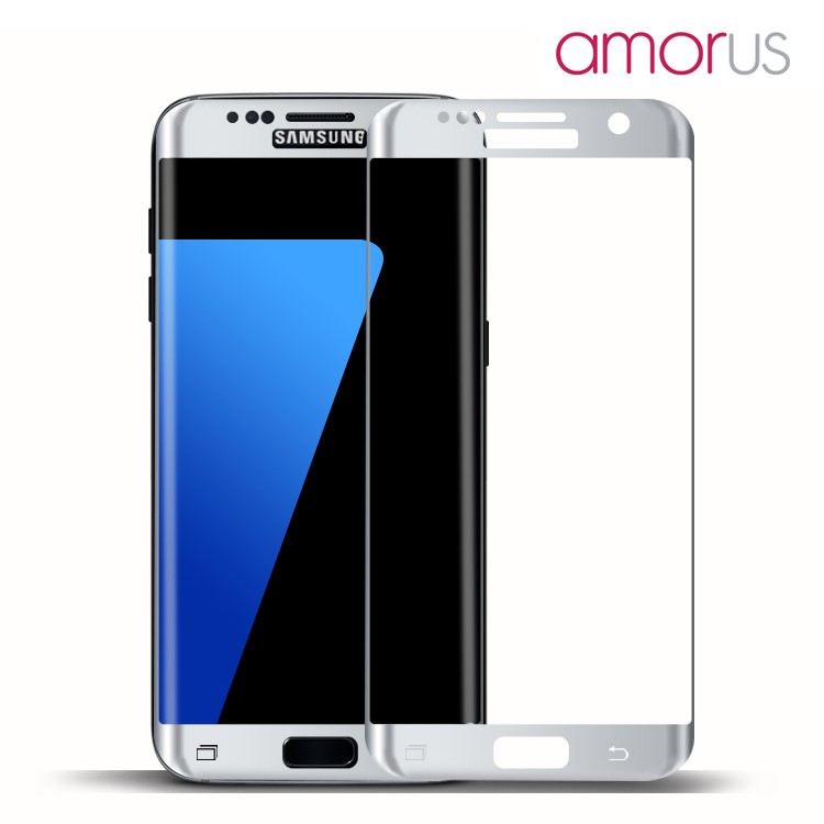 

AMORUS Полноразмерный Покрынный Защитный Экран Для Экрана Samsung Galaxy S7 Edge G935 - Серебряный