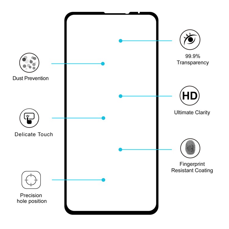 HAT PRINCE Full Glue Full Size Tempered Glass Screen Protector for Xiaomi Mi Mix 3 0.26mm 9H 2.5D Arc Edge-4