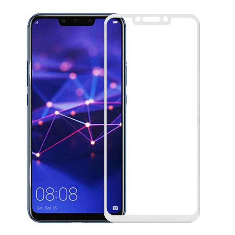 

AMORUS Для Huawei Mate 20 Lite 9H Шелковая Печать Полноразмерного Закаленного Стекла Против Взрыва Экрана Протектор [полный Клей] - Белый, Huawei Mate 20 Lite
