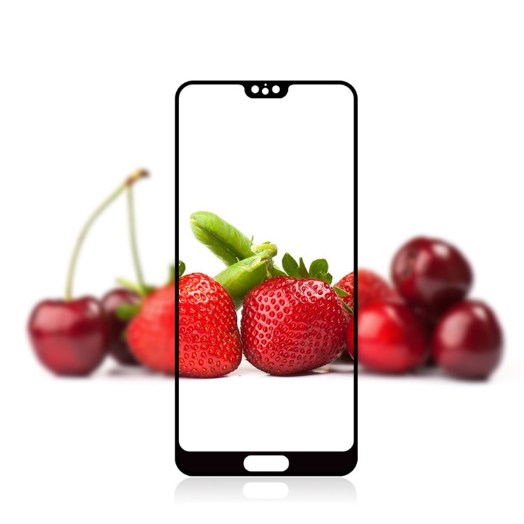 AMORUS Cola Completa Impressão De Seda 9 H Vidro Temperado Em Tamanho Grande Escudo Para Huawei P20 - Preto-4