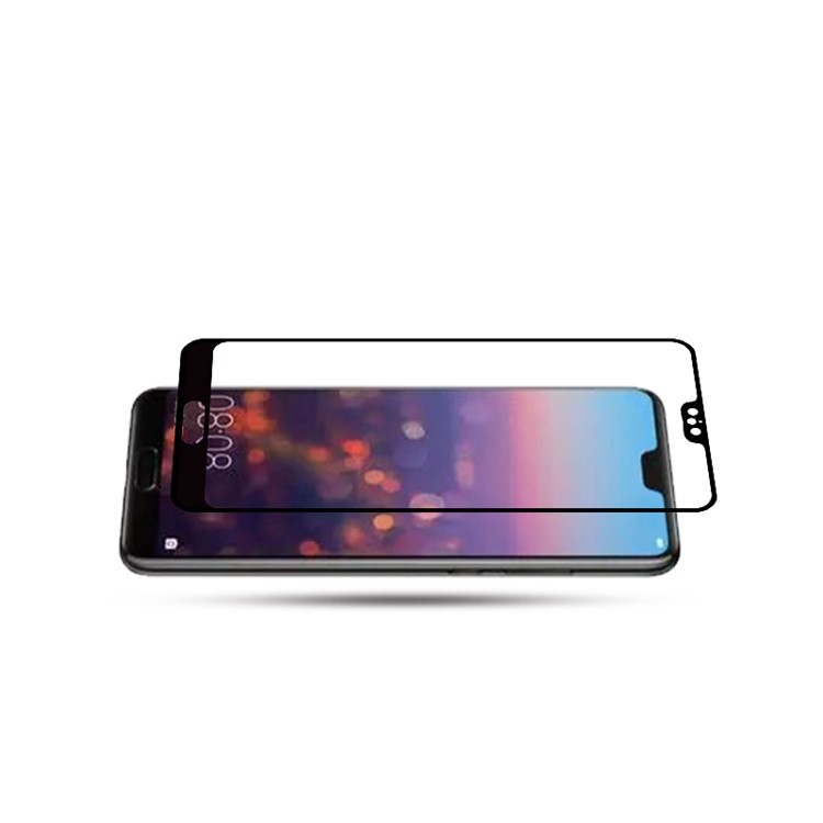 AMORUS Cola Completa Impressão De Seda 9 H Vidro Temperado Em Tamanho Grande Escudo Para Huawei P20 - Preto-5