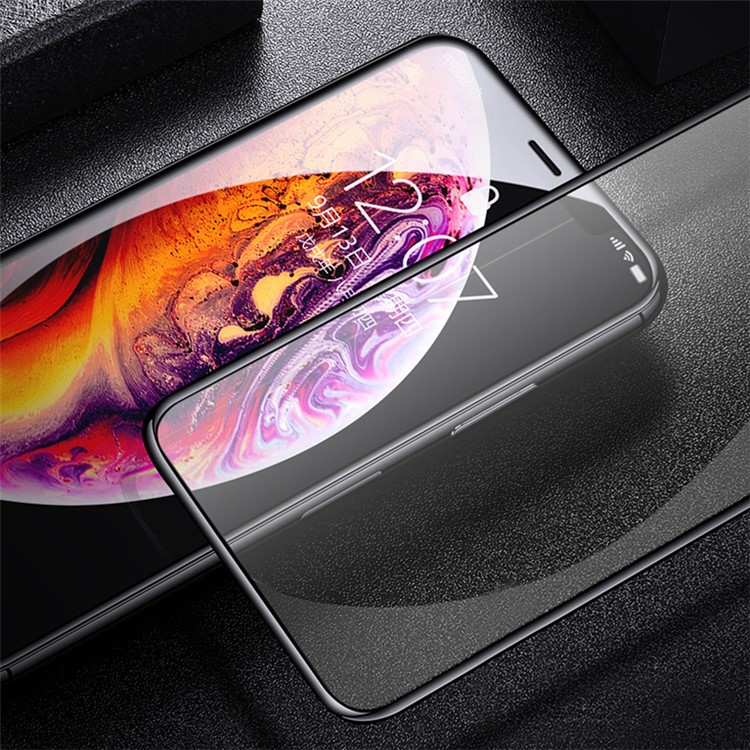 AMORUS 3D Curved Anti-explosion Tempered Glass Full Screen Protector for iPhone XS Max 6.5 inch - Black-2