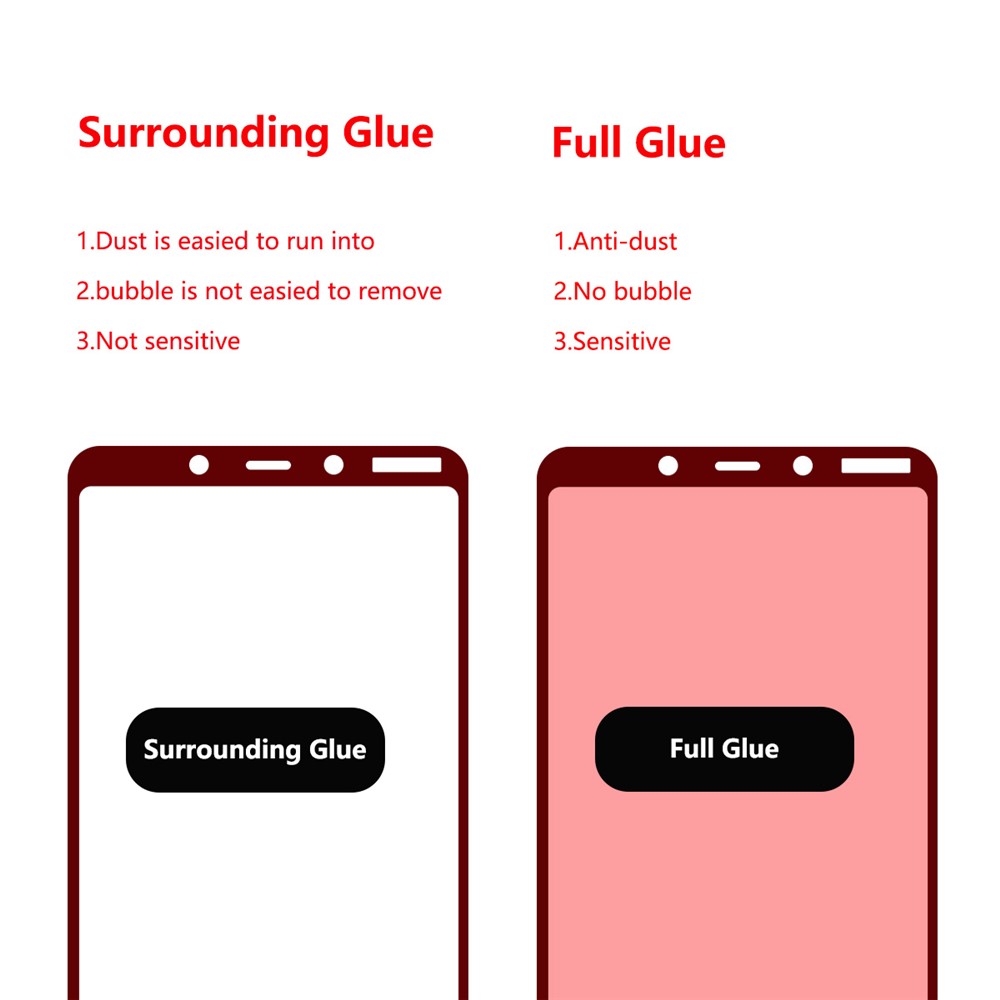 HAT PRINCE for Nokia 3.1 Plus Full Glue Full Coverage Tempered Glass Screen Protector 0.26mm 9H 2.5D Arc Edge-2
