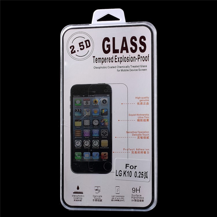 0.25mm Tempered Glass Screen Protector Film for LG K10 Arc Edge-5